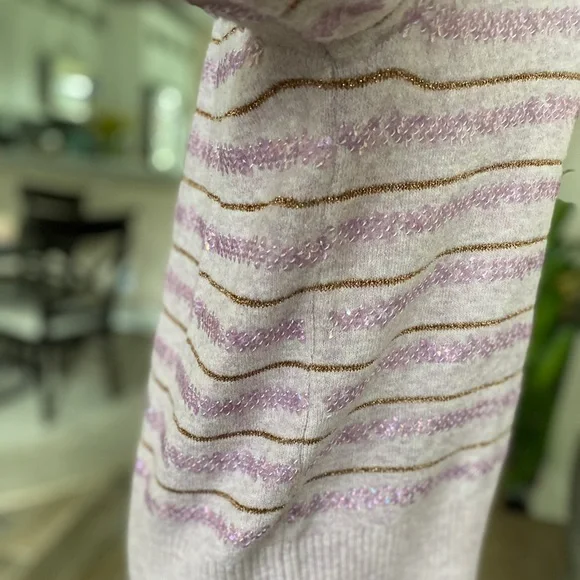 J. Crew Sequin Stripe Supersoft Yarn Sweater - Picture 5 of 9